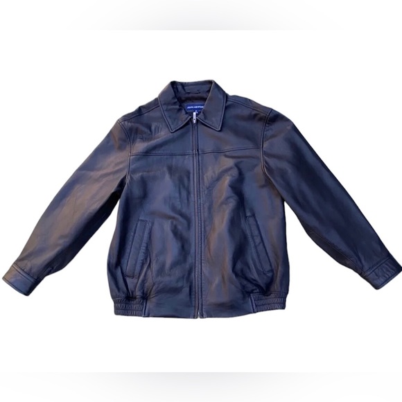 NWT JOHN ASHFORD Genuine Leather Jacket L